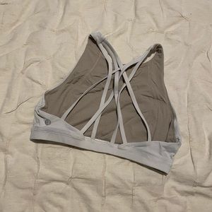 Lululemon white high neck sports bra